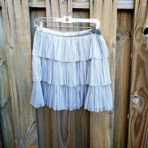 Girls GAP Kids 2XL Gray Silver 3 Layer Tulle Skirt